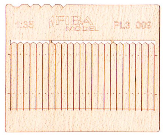 Model Scene - WOODEN FENCES 1:35 Stockade (short) fence