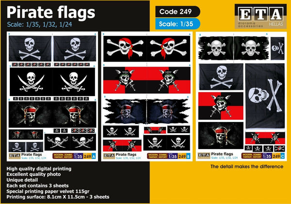 1/35 Scale Pirate flags