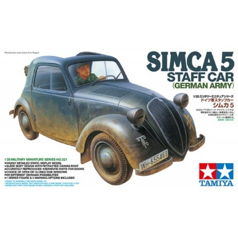 Tamiya 1/35 scale WW2 SIMCA 5 GERMAN staff car