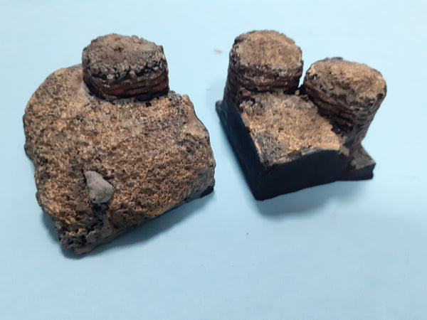 Wargaming Warhammer 28mm Wicker Gabion trench section battlefield accessory (corners)