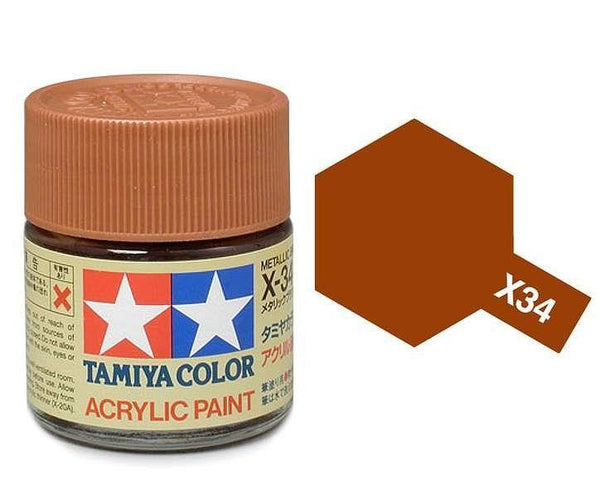 TAMIYA MINI ACRYLIC - ACRYLIC MINI X-34 METAL BROWN