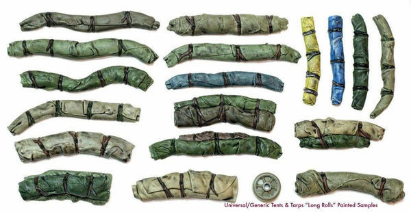 1/35 Scale resin kit Tents & Tarps  LONG ROLLS military vehicle stowage