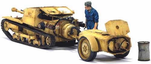 1/35 Scale Resin kit CARRO VELOCE C.V.33 LANCIAFIAMME (with fig.)