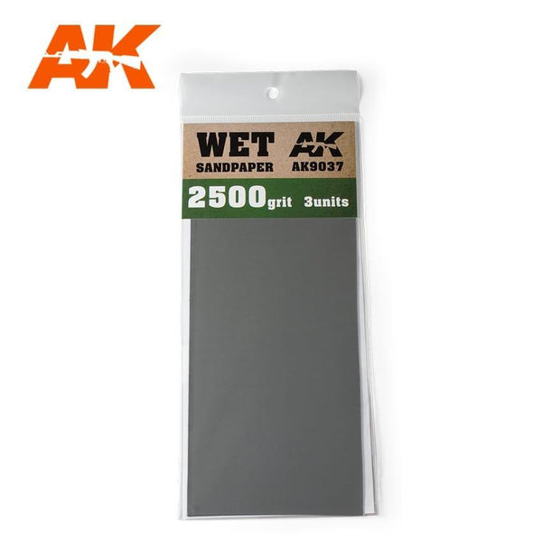 AK Interactive Wet Sandpaper 2500 Grit. 3 units