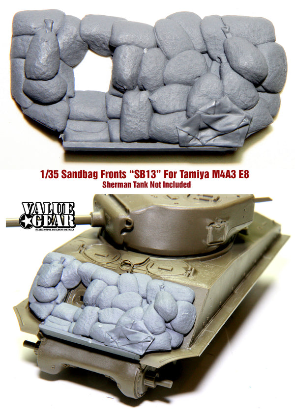 1/35 scale resin model SB013 Sherman EASY 8 (TAMIYA) Sandbag Front "SB13"