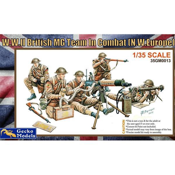 WWII British MG Team in Combat (NW Europe) 1/35 scale GECKO model kit
