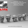 1:35 scale 3D printed model kit Schwabenland Army Infantry Head Set - Front46 (5pcs) / 1:35