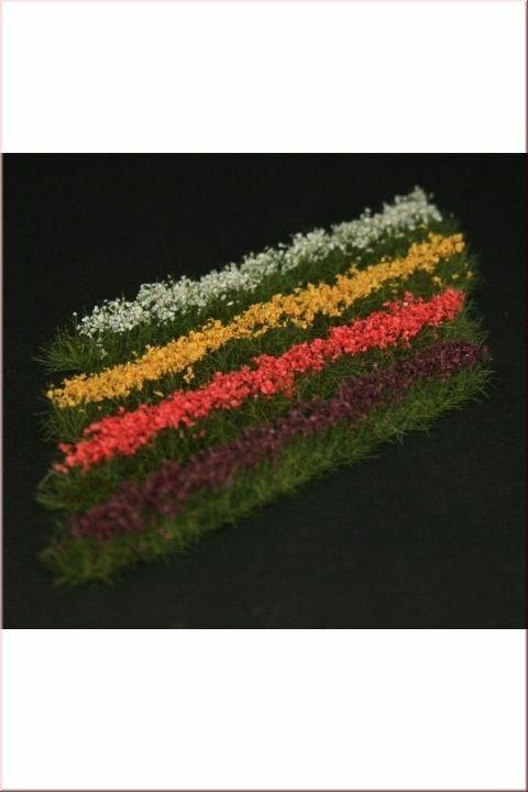 1/35 Scale Greenline Flower strips - 8 pcs. Flower strips in a mix - length 100mm each, height approx. 6mm