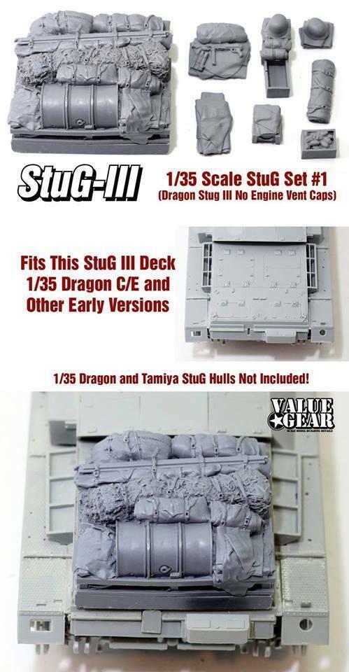 StuG Stowage Set #1. Fits All 1/35 Dragon StuG III C/E Kit