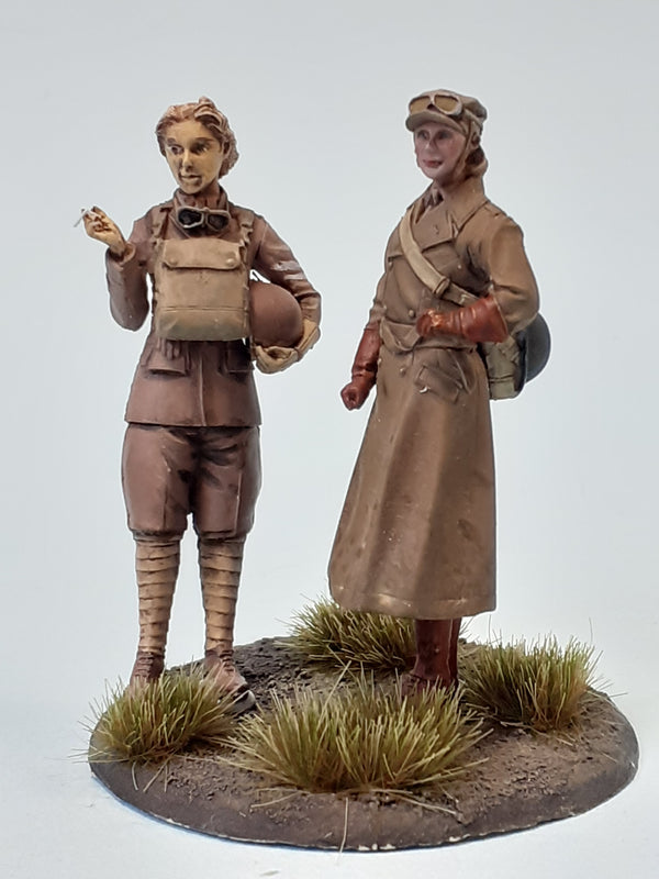 1/35 scale WW2 British ATS riders (2 fig set)