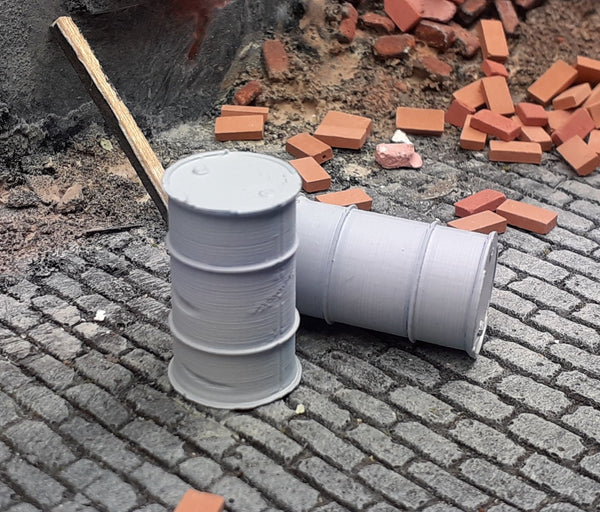 1/35 scale 3D printed 55 gallon drums / Barrels