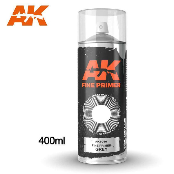 AK interactive spray can Fine Primer Grey 400ml (((SOLD to U.K. ONLY)))