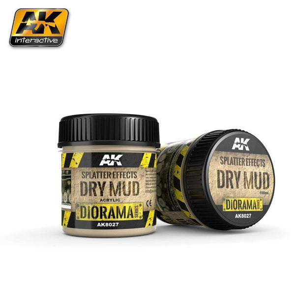 AK TEXTURE PRODUCTS SPLATTER EFFECTS DRY MUD - 100ml (Acrylic)