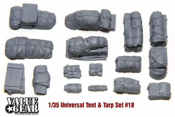 1/35 scale resin model kit Tents & Taprs #18 (16 Pieces)