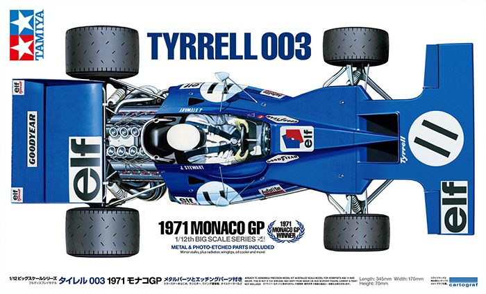 Tamiya 1/12 scale TYRRELL 003 1971 F1 MONACO GP car model kit