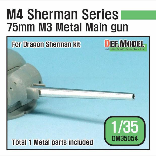 US M4 Sherman 75mm M3 Metal barrel set (for Dragon 1/35) | Fields of ...