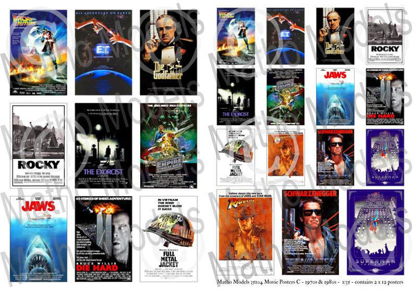 1/35 Scale Movie Posters C - 1970s & 1980s