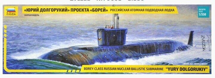 Zvezda 1/350 scale Russian Navy SSBN Yuri Dolgoruky