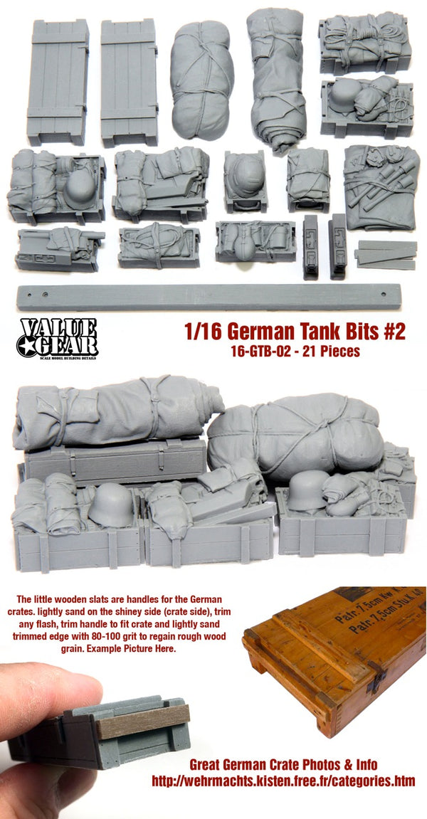 ValueGear 1/16 German Tank Bits Set #2 (21 Pieces)
