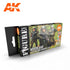 AK Interactive GEN 3 - MODERN WOODLAND AND FLECKTARN CAMOUFLAGES 3G PAINT SET