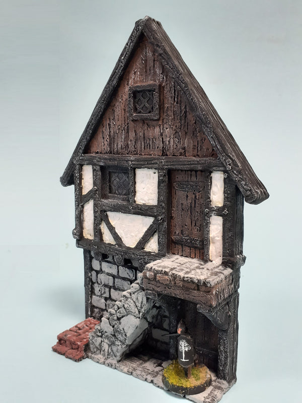 28mm Medieval European house front wargaming accessory