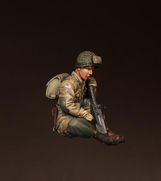 1/35 Scale Resin model kit WW2 U.S. Army Airborne machine gunner 30 caliber