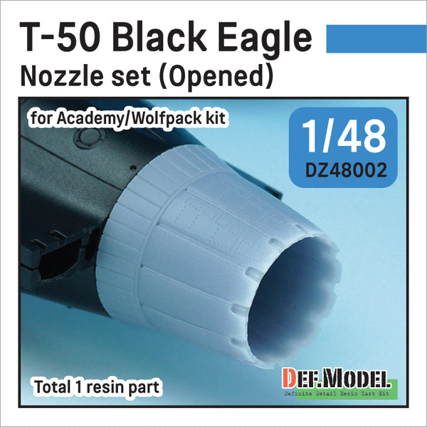 DEF models 1/48 3D printed Nozzle set for Aircraft T-50 Black Eagle Nozzle set - Opened (for Academy/Wolfpack 1/48) Sept.2022