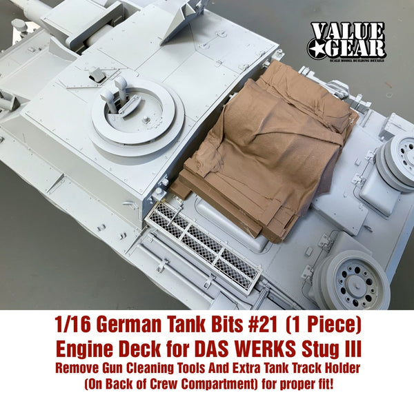 ValueGear 1/16 German Tank Bit Das Werks Stug 3 Engine Deck