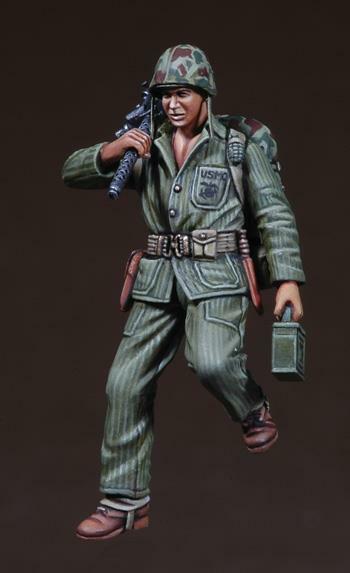 1/35 Scale resin model kit WWII-Korean War USMC Machine gunner