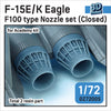 DEF models 1/72 3D printed Nozzle set for Aircraft F-15E/K Eagle F100 type Nozzle set - Closed (for Academy 1/72) Sept.2022