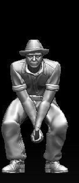 Homefront 1/35 scale 1940's era man crouching