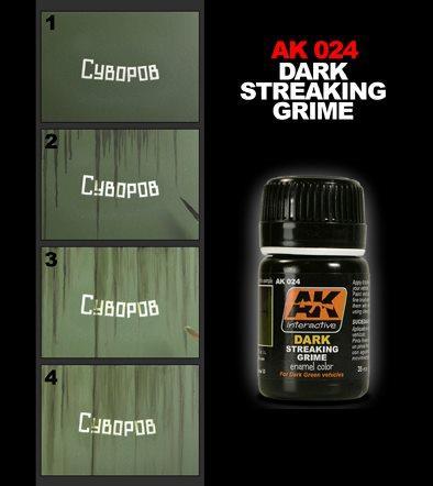 AK WEATHERING STREAKING GRIME FOR DARK VEHICLES
