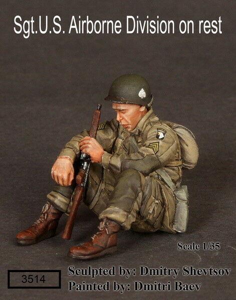 1/35 Scale resin kit WW2 Sgt. U.S. Airborne Division on rest