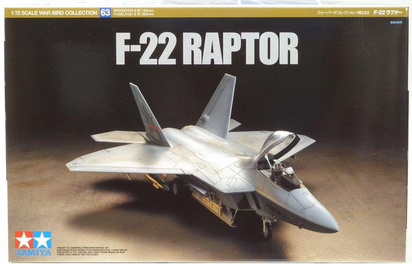 Tamiya 1/72 scale F-22 RAPTOR aircraft plane model kit