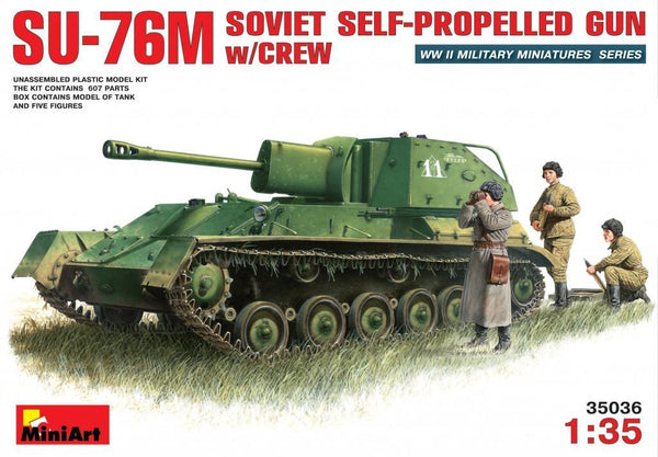 Miniart 1/35 scale SU-76M SOVIET SELF-PROPELLED GUN w/CREW