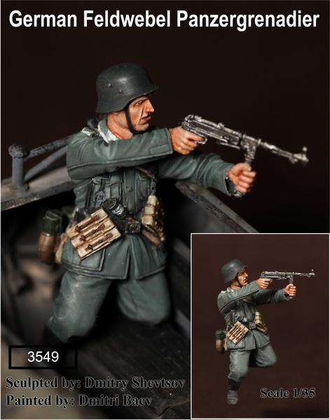 1/35 Scale Resin Figure kit WW2 German Feldwebel Panzergrenadier.