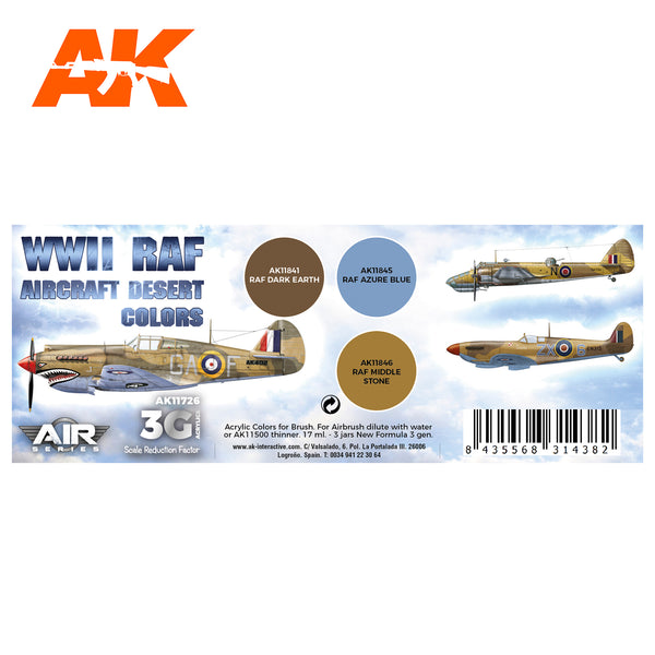 AK Interactive 3G Air Series - WWII RAF Aircraft Desert Colors SET 3G