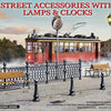Miniart 1:35 STREET ACCESSORIES WITH LAMPS & CLOCKS