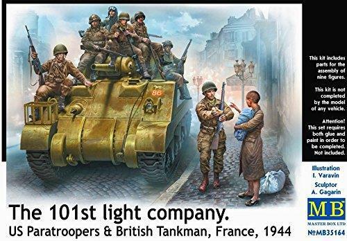 1/35 Scale model kit ?101th Light Co. US para's British Tank crew, France 1944