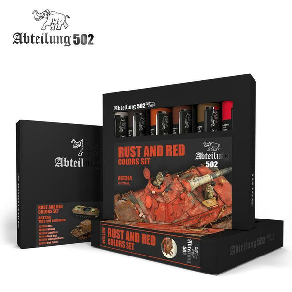 Abteilung 502 - OIL PAINT SET - Rust and Red Colors Set (6 colours) ABT304