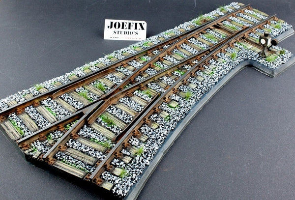 1/35 Scale resin model Railway track points left turnout