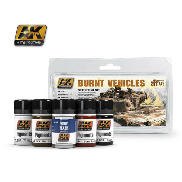 AK WEATHERING BURNT VEHICLES SET