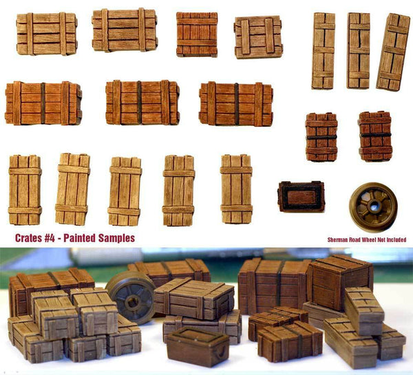 1/35 Scale resin kit Wooden Crates Set #4 Military diorama accessory