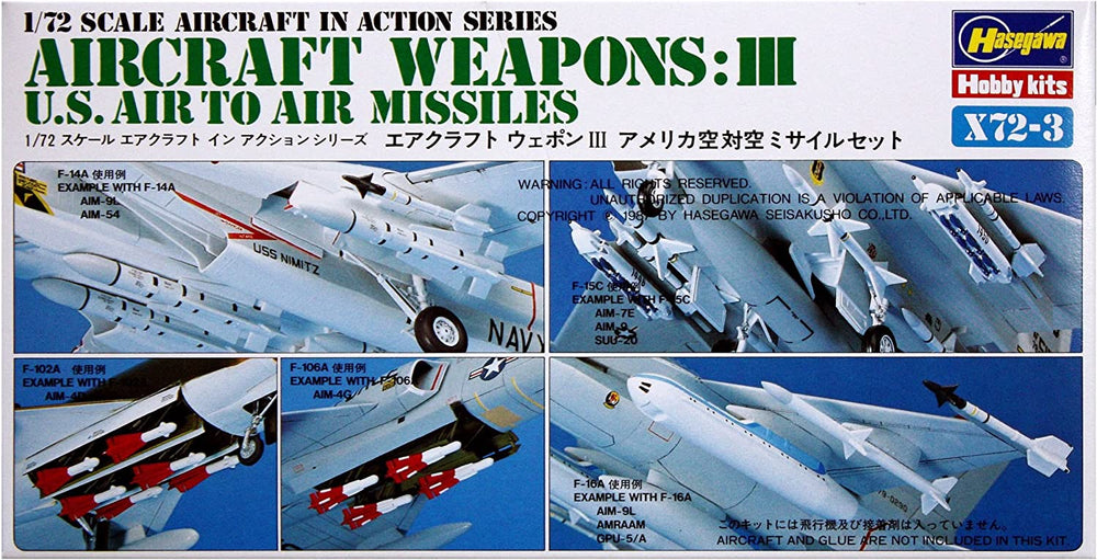 Hasegawa 1:72 U.S Aircraft Weapon Set 3