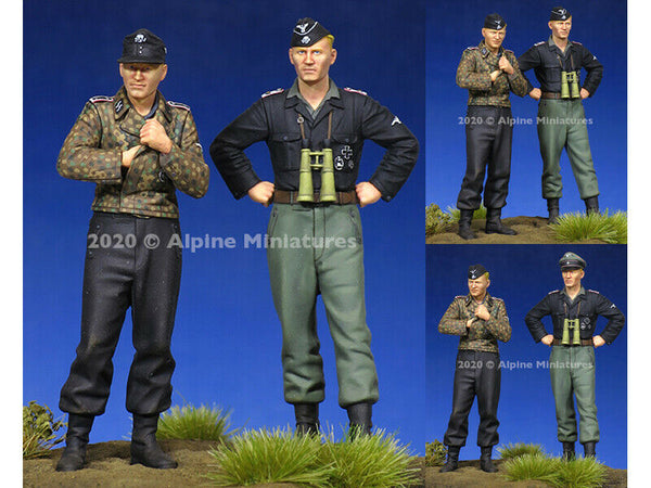 Alpine 1/35 scale resin figure WW2 WSS Panzer Crew Set (2 figs)