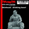 1/35 scale 3D printed model kit - Skinhead with Cap, sitting + drinking beer / 1:35