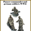 ARDENNES MINIATURE 1/35 WW2 German soldier and Panzer commander #3 (3 Figs)