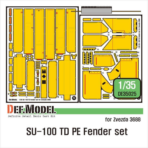 DEF models 1/35 scale SU-85/100 PE fender set (for Zvezda New 1/35 kit)