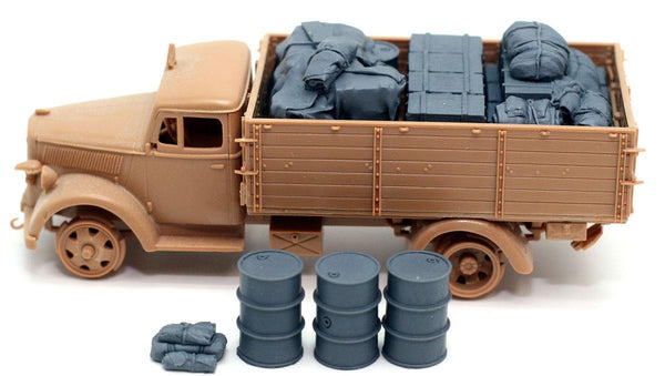 1/48 scale resin model kit WW2 German Opel Blitz Truck Load Set #2