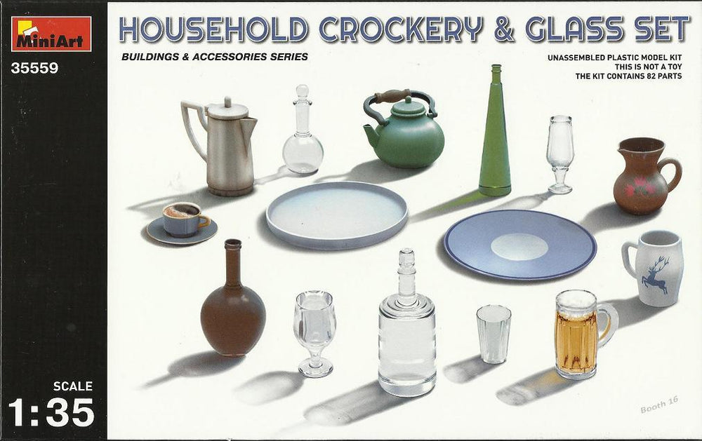 1/35 Miniart Household Crockery and Glass set